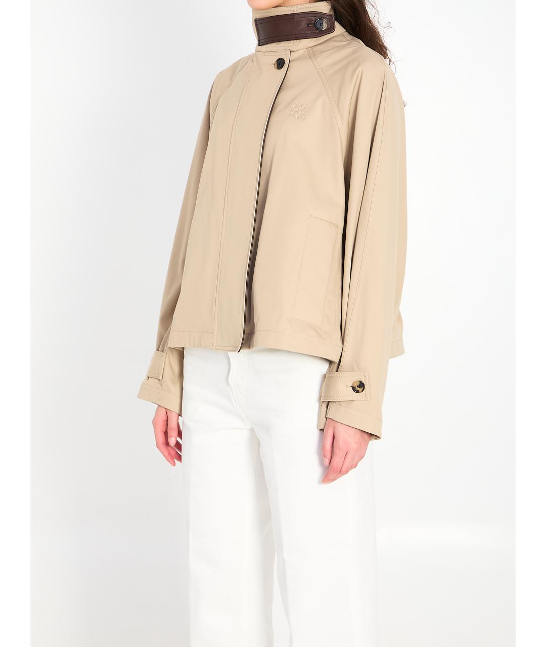 LOEWE Бежевая хлопковая куртка, фото 3