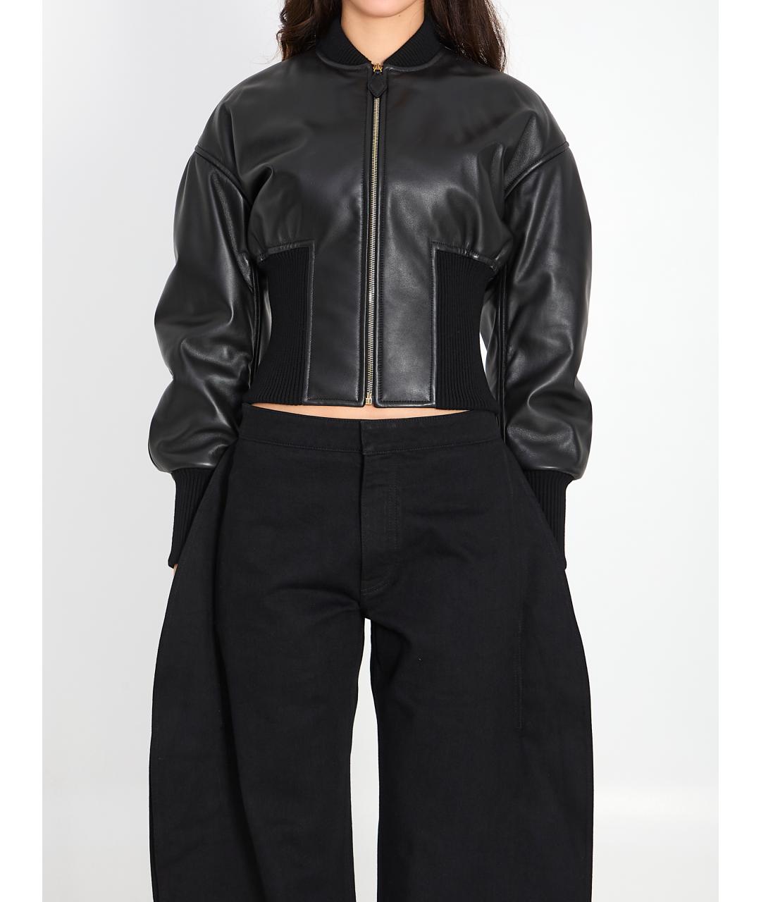 ALAIA Черная кожаная куртка, фото 2