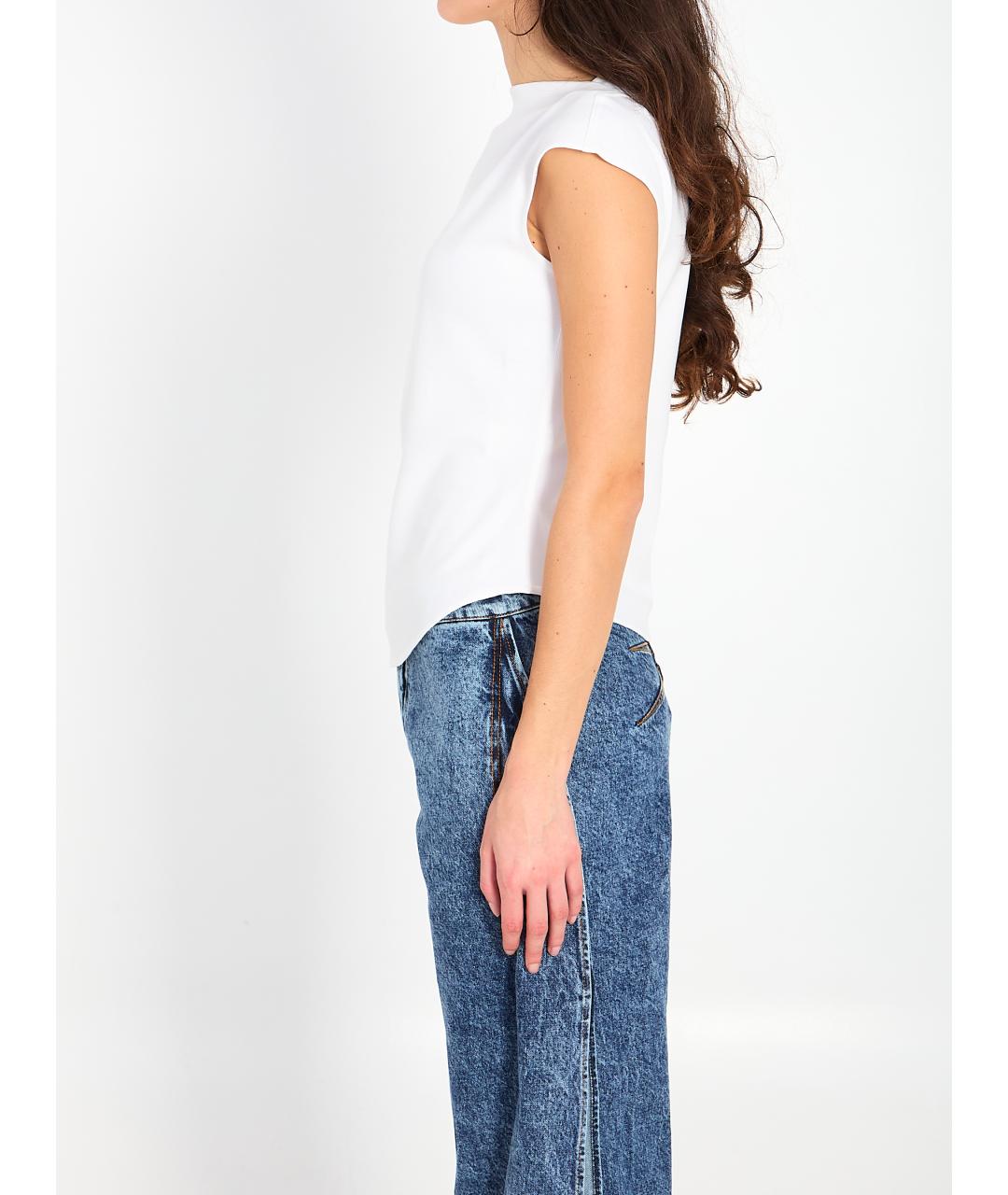 ALAIA Белая хлопковая футболка, фото 3