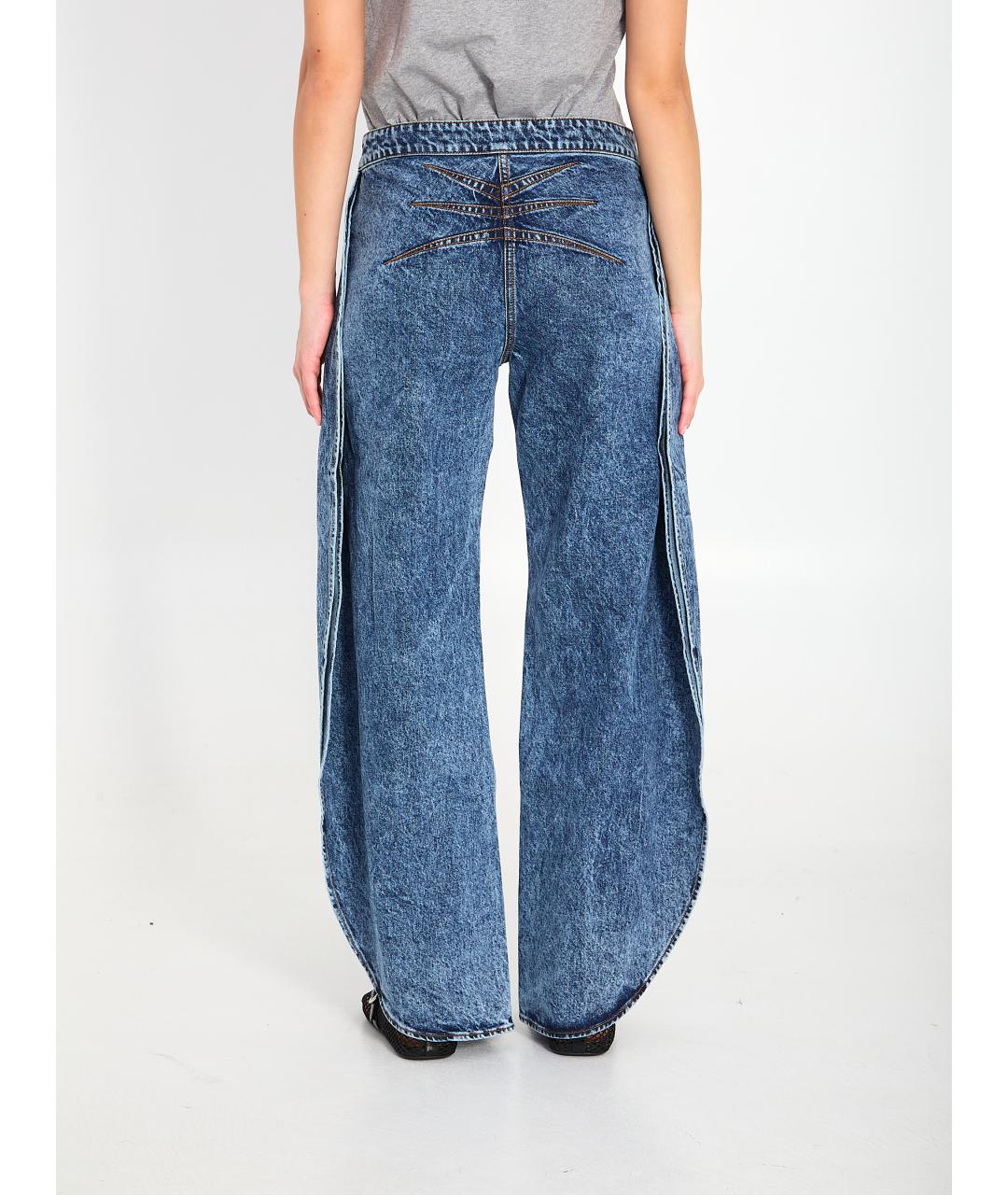 ALAIA Синие хлопковые джинсы клеш, фото 4