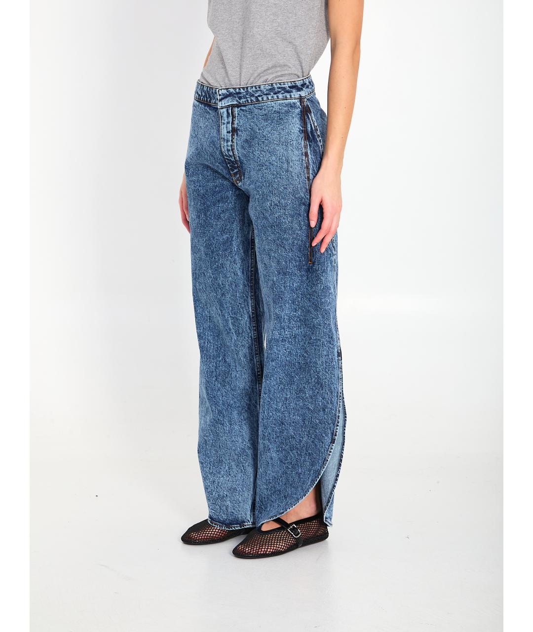 ALAIA Синие хлопковые джинсы клеш, фото 2