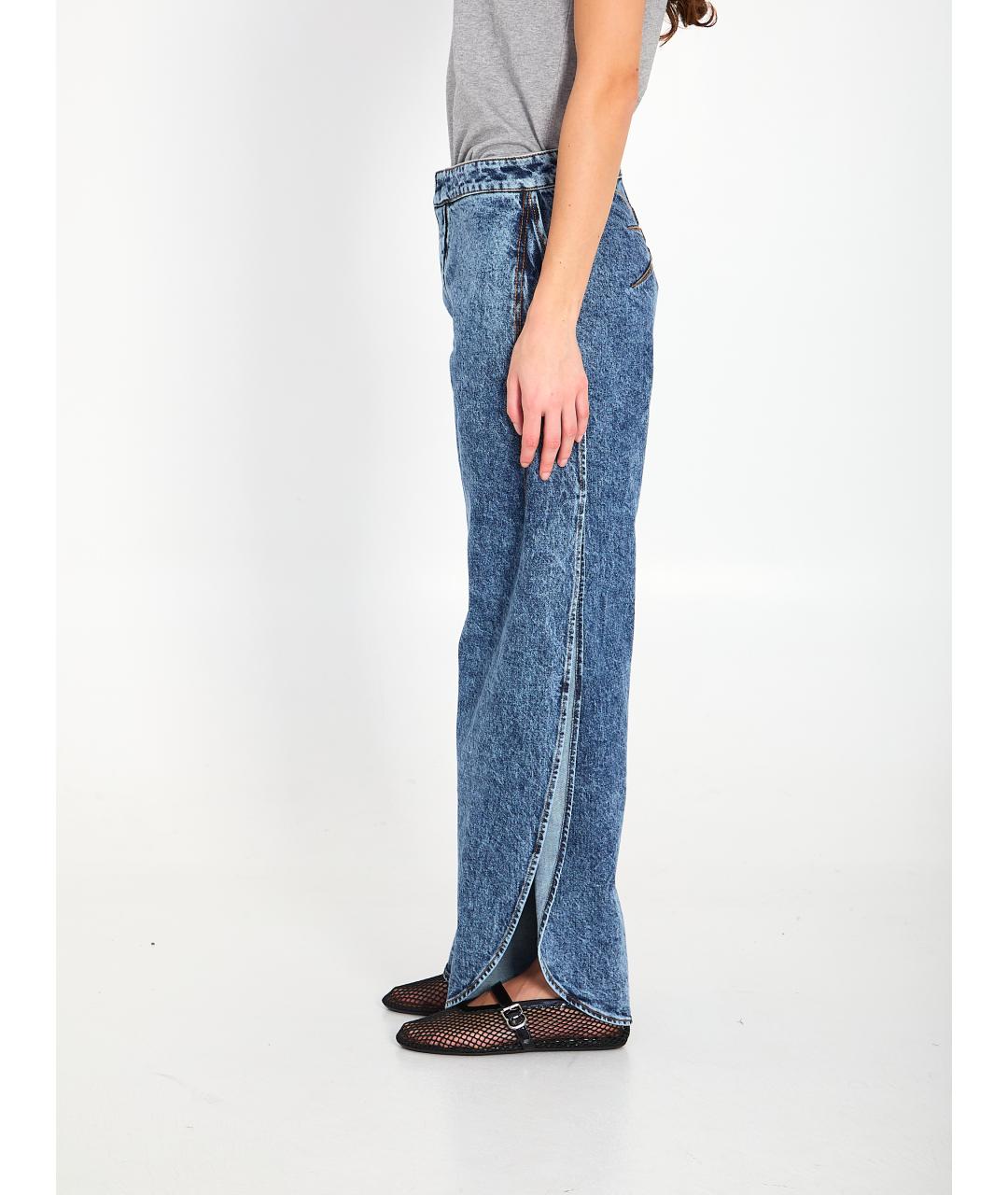 ALAIA Синие хлопковые джинсы клеш, фото 3