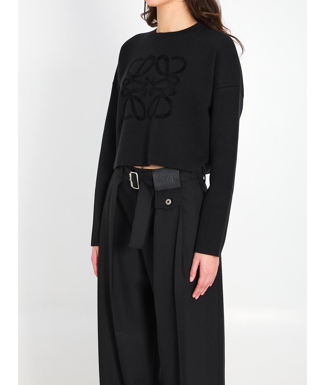 LOEWE Черный шерстяной джемпер / свитер, фото 3