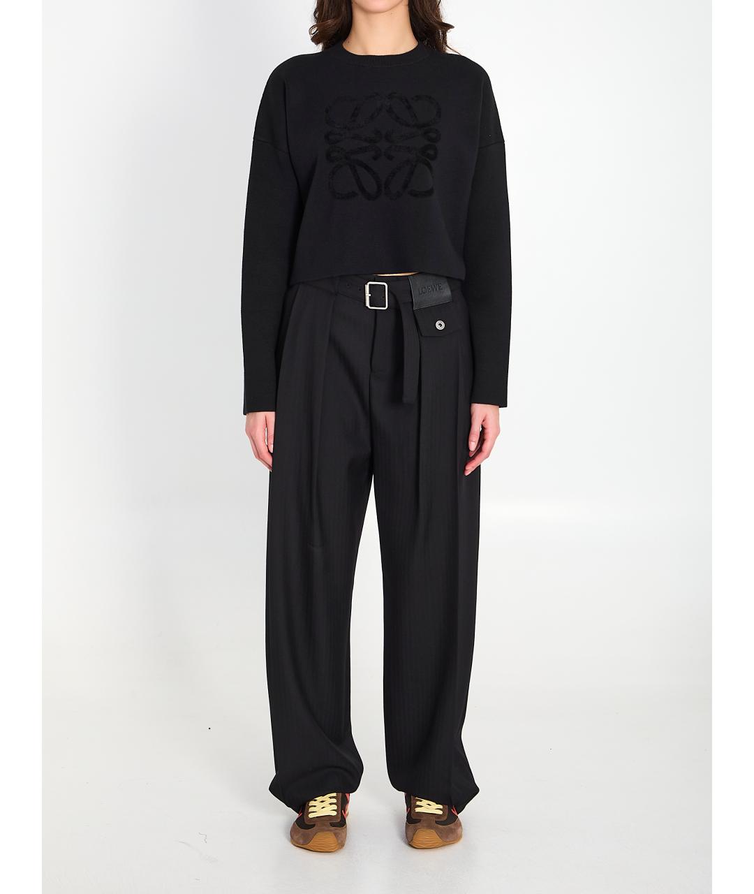 LOEWE Черный шерстяной джемпер / свитер, фото 2