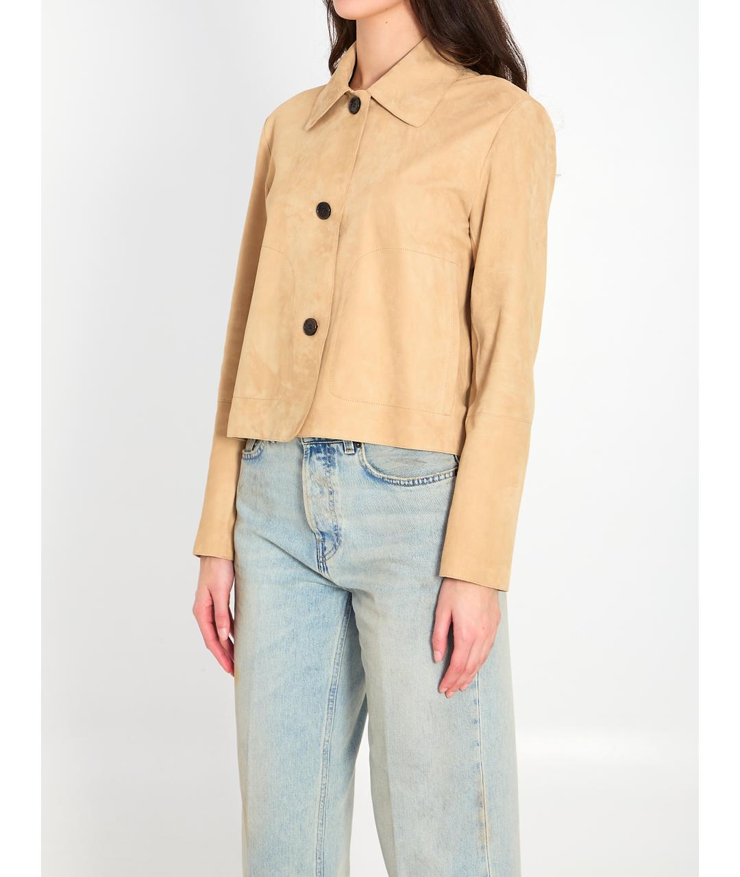 ARMA Бежевая замшевая куртка, фото 2