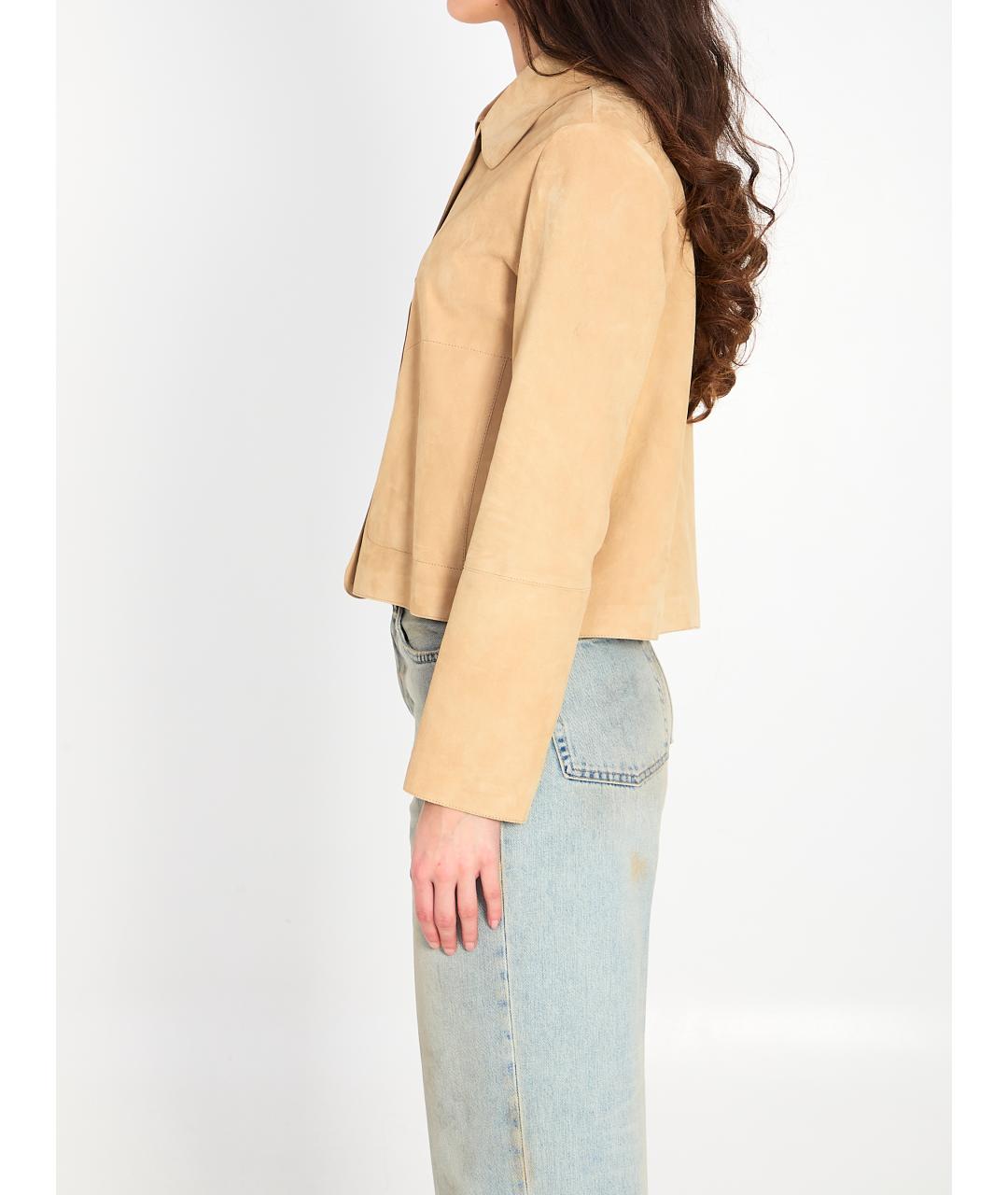 ARMA Бежевая замшевая куртка, фото 3