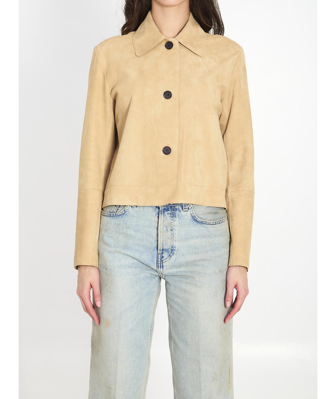 ARMA Бежевая замшевая куртка, фото 5