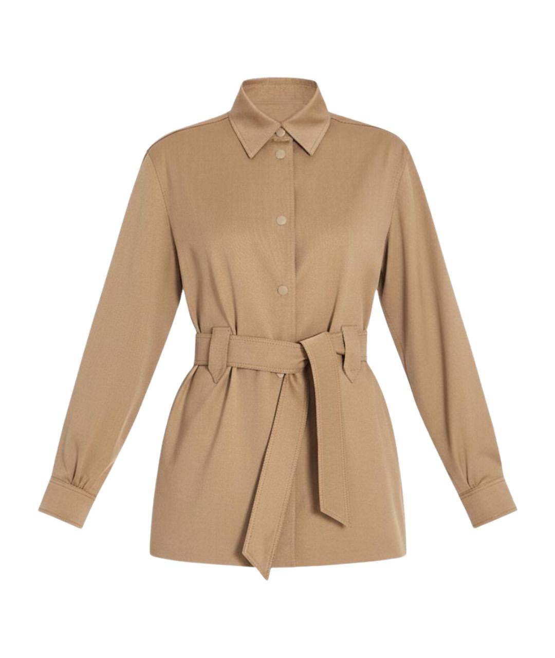 MAX MARA Бежевая шерстяная рубашка, фото 1