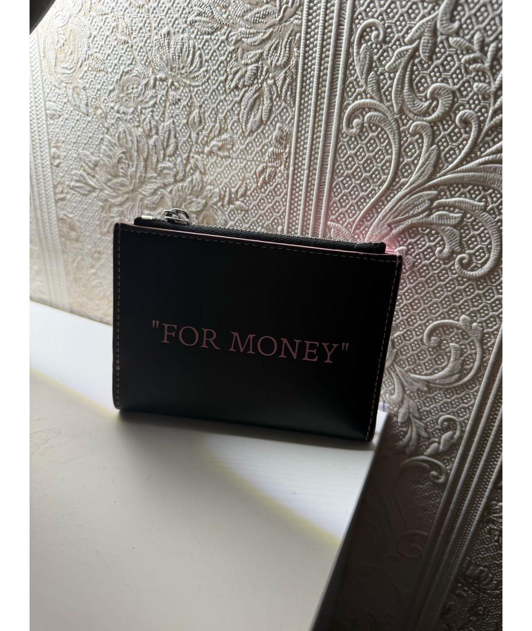 OFF-WHITE Черный кошелек из искусственной кожи, фото 7
