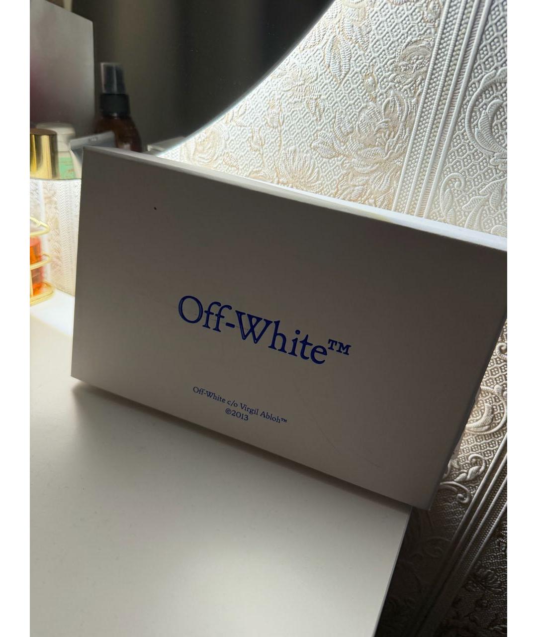 OFF-WHITE Черный кошелек из искусственной кожи, фото 5