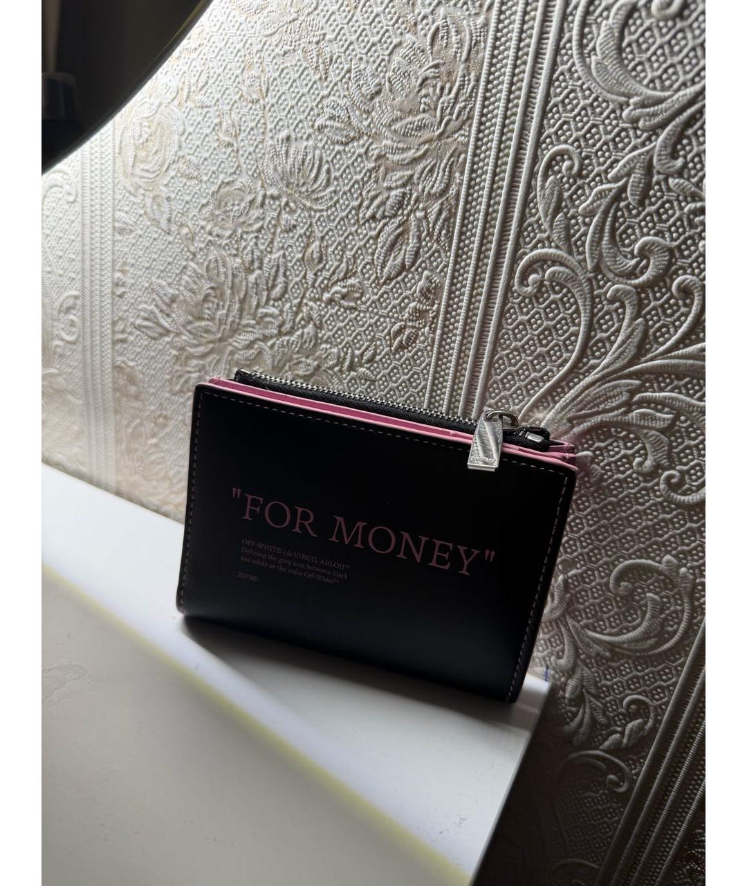 OFF-WHITE Черный кошелек из искусственной кожи, фото 2