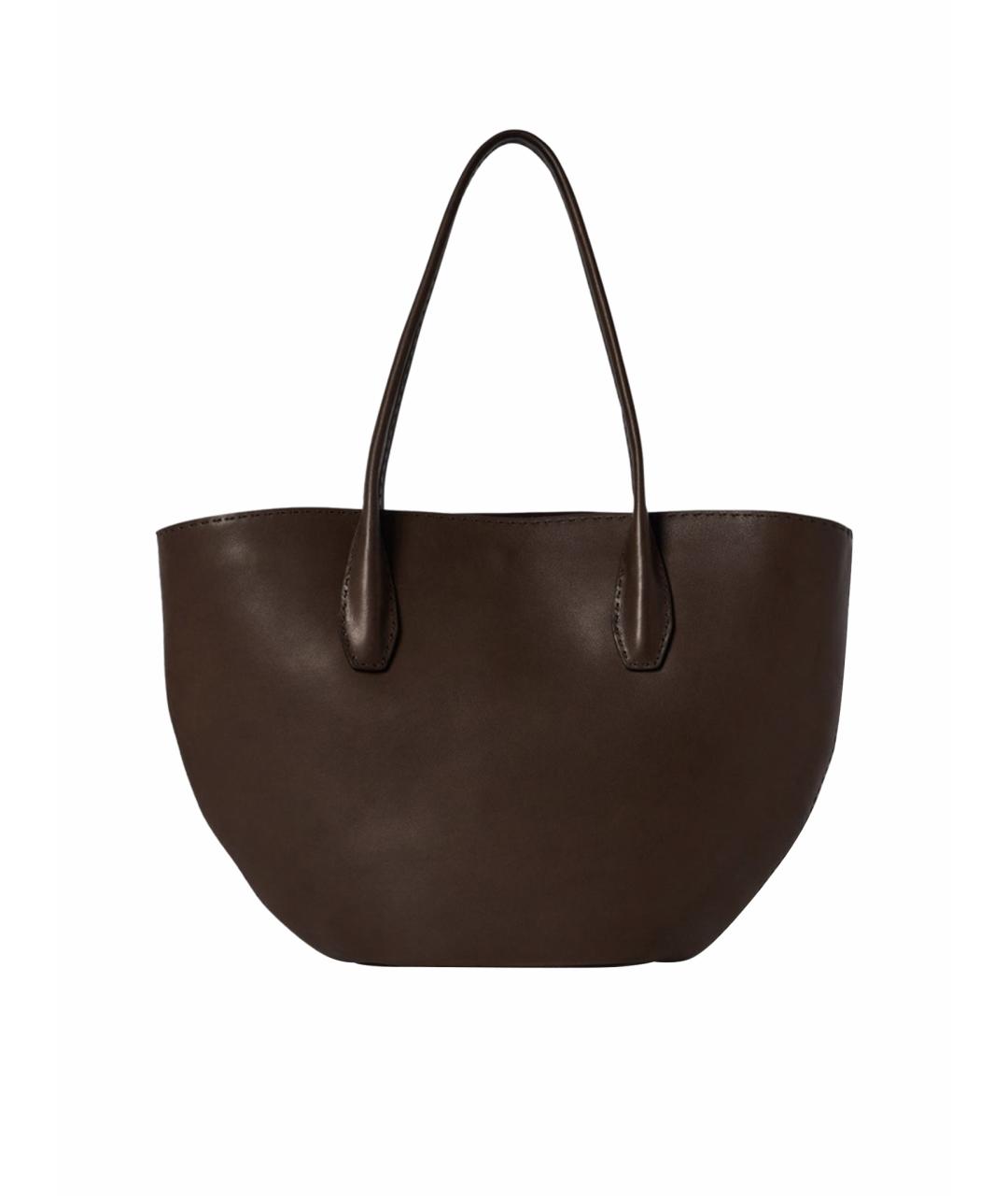 THE ROW Коричневая кожаная сумка с короткими ручками, фото 1