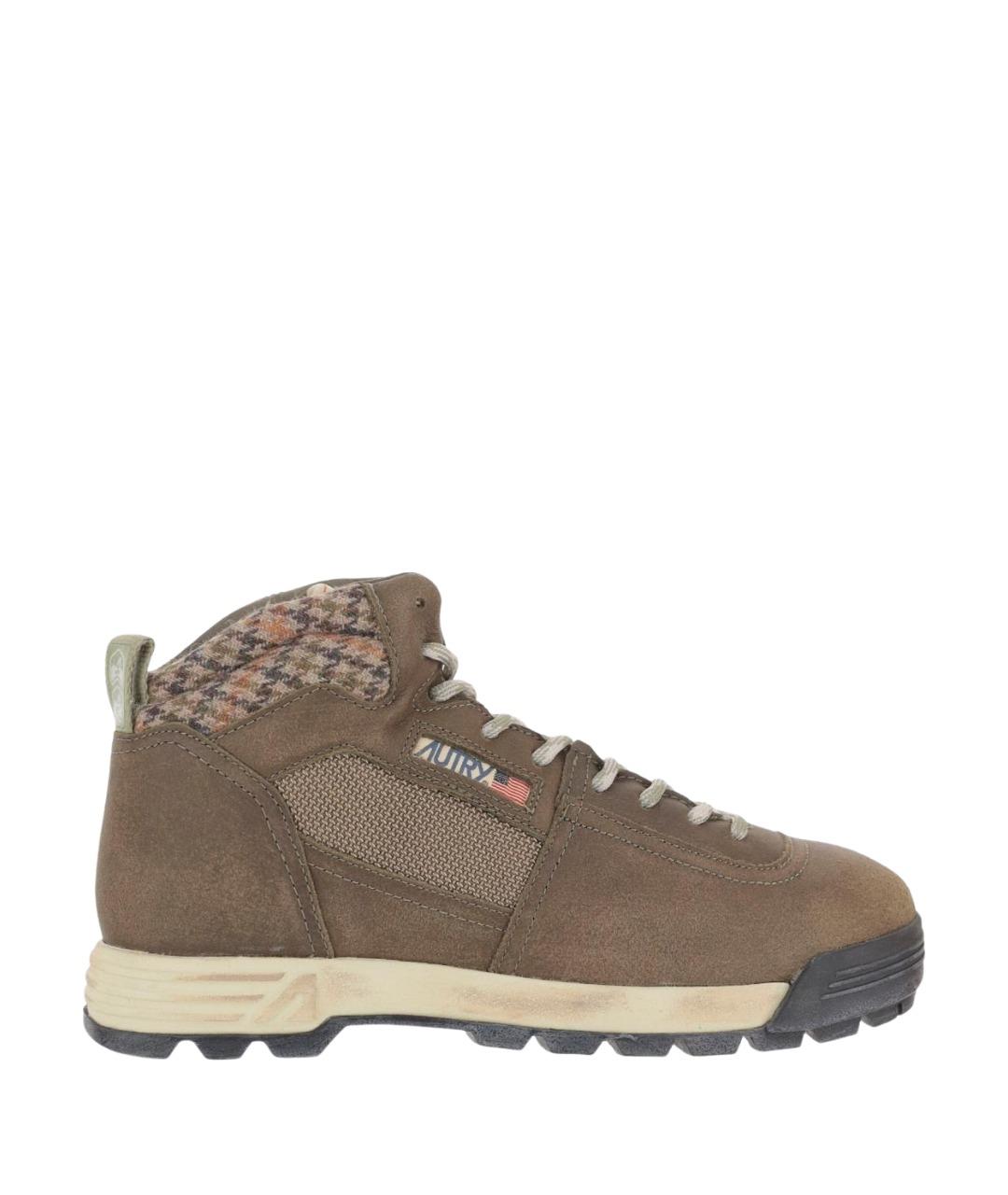 AUTRY Зеленые замшевые высокие ботинки, фото 1