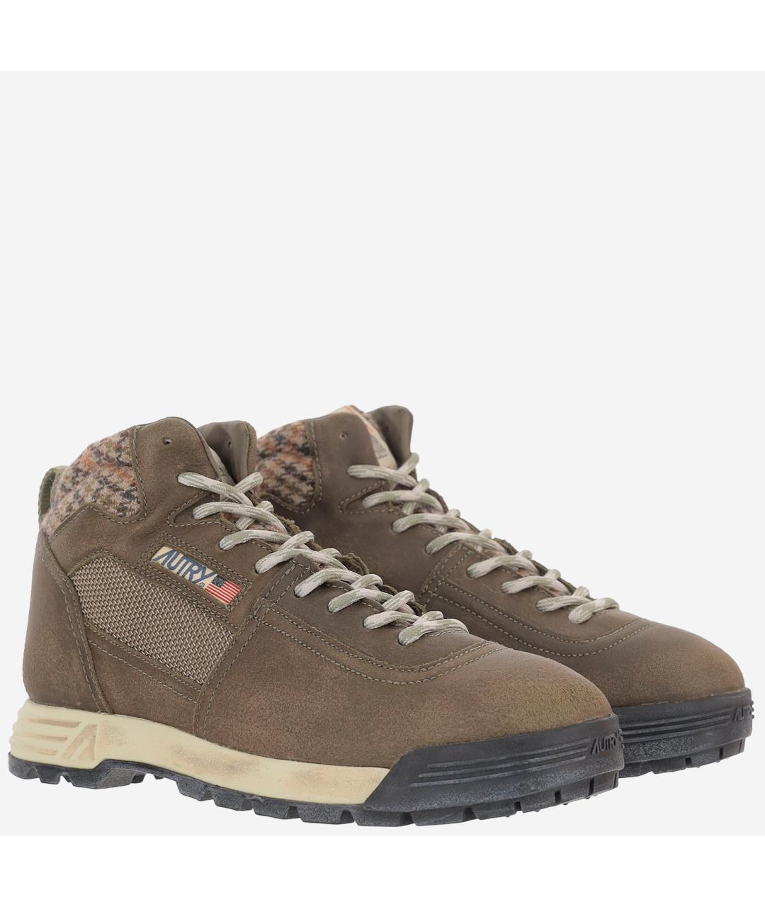 AUTRY Зеленые замшевые высокие ботинки, фото 2