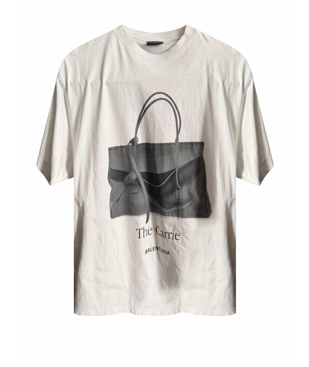 BALENCIAGA Белая хлопковая футболка, фото 1