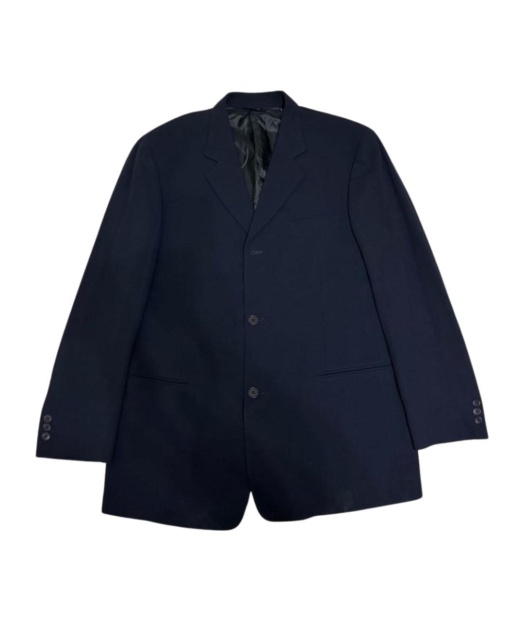 DKNY Темно-синий шерстяной пиджак, фото 1