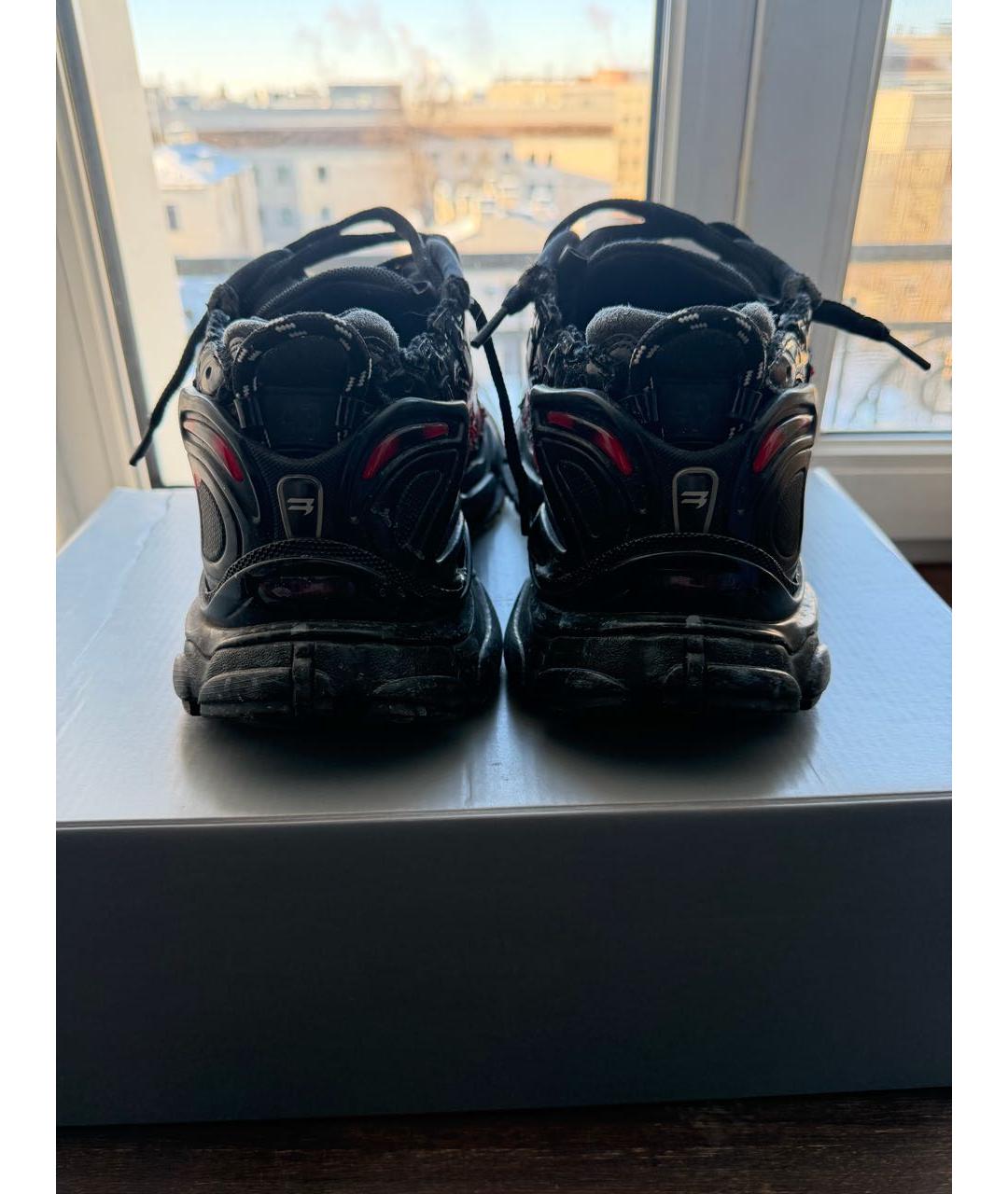 BALENCIAGA Черные текстильные низкие кроссовки / кеды, фото 4