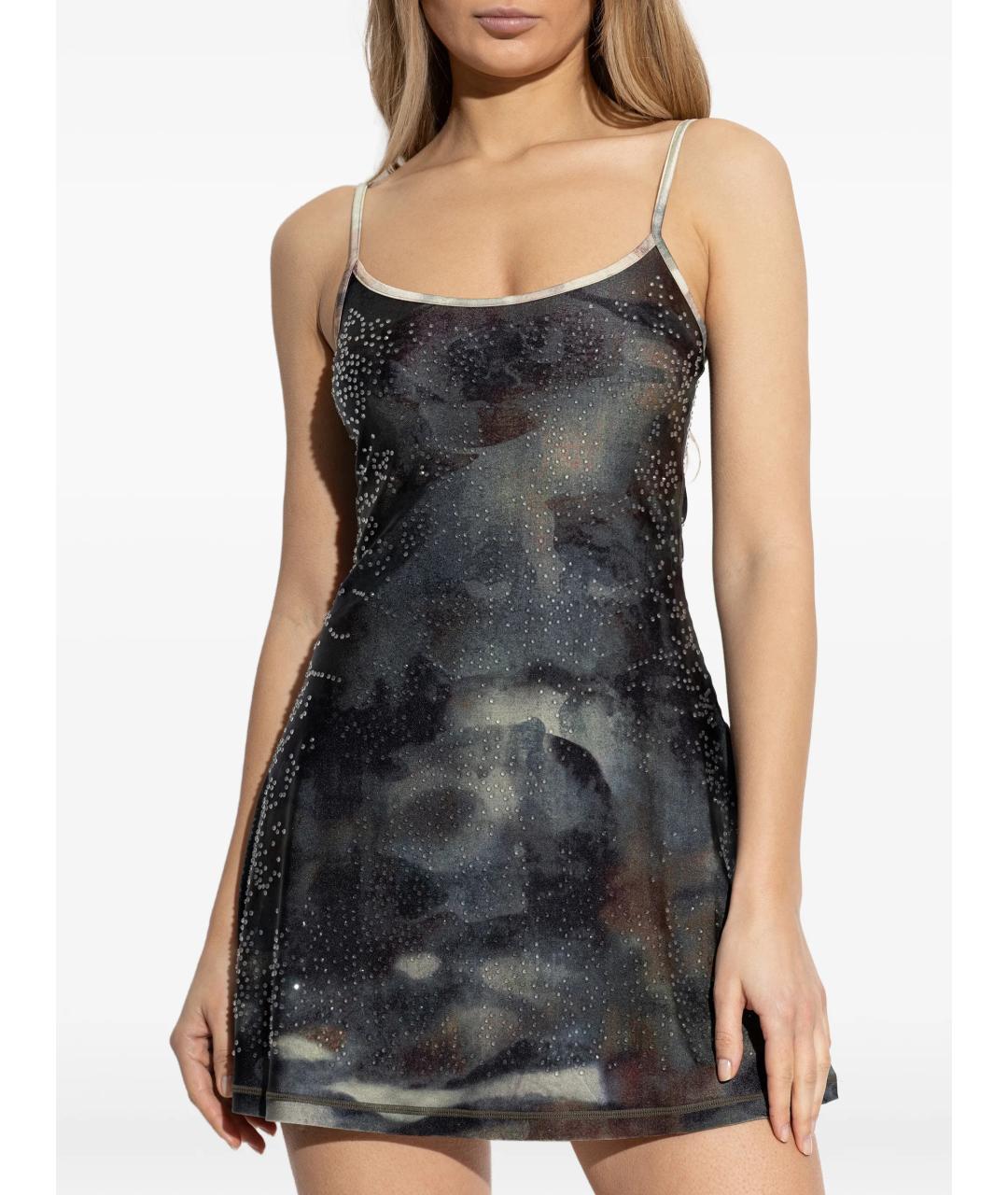 DIESEL Мульти полиамидовое повседневное платье, фото 3