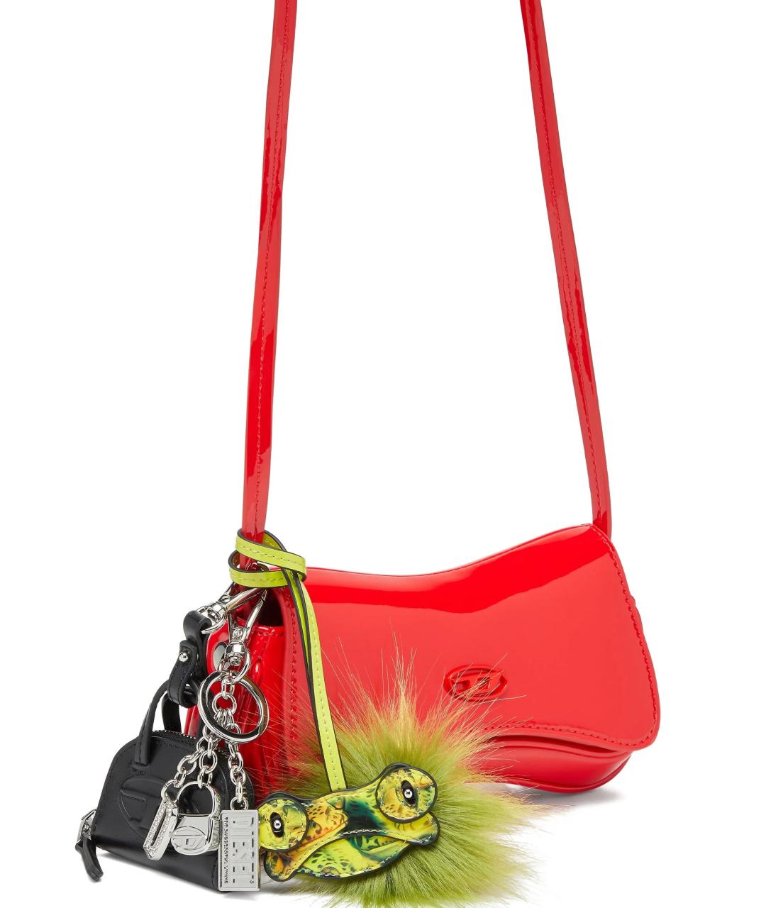 DIESEL Красная сумка через плечо из искусственной кожи, фото 4