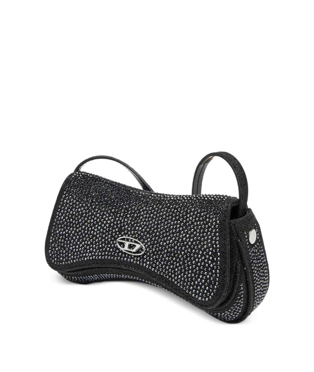 DIESEL Черная сумка через плечо из искусственной кожи, фото 3