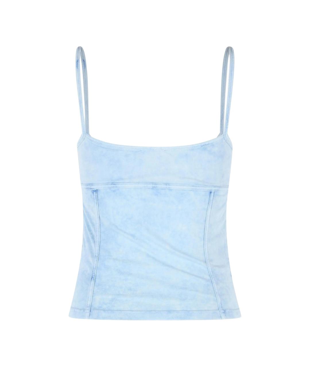 DIESEL Голубая хлопковая майка, фото 2
