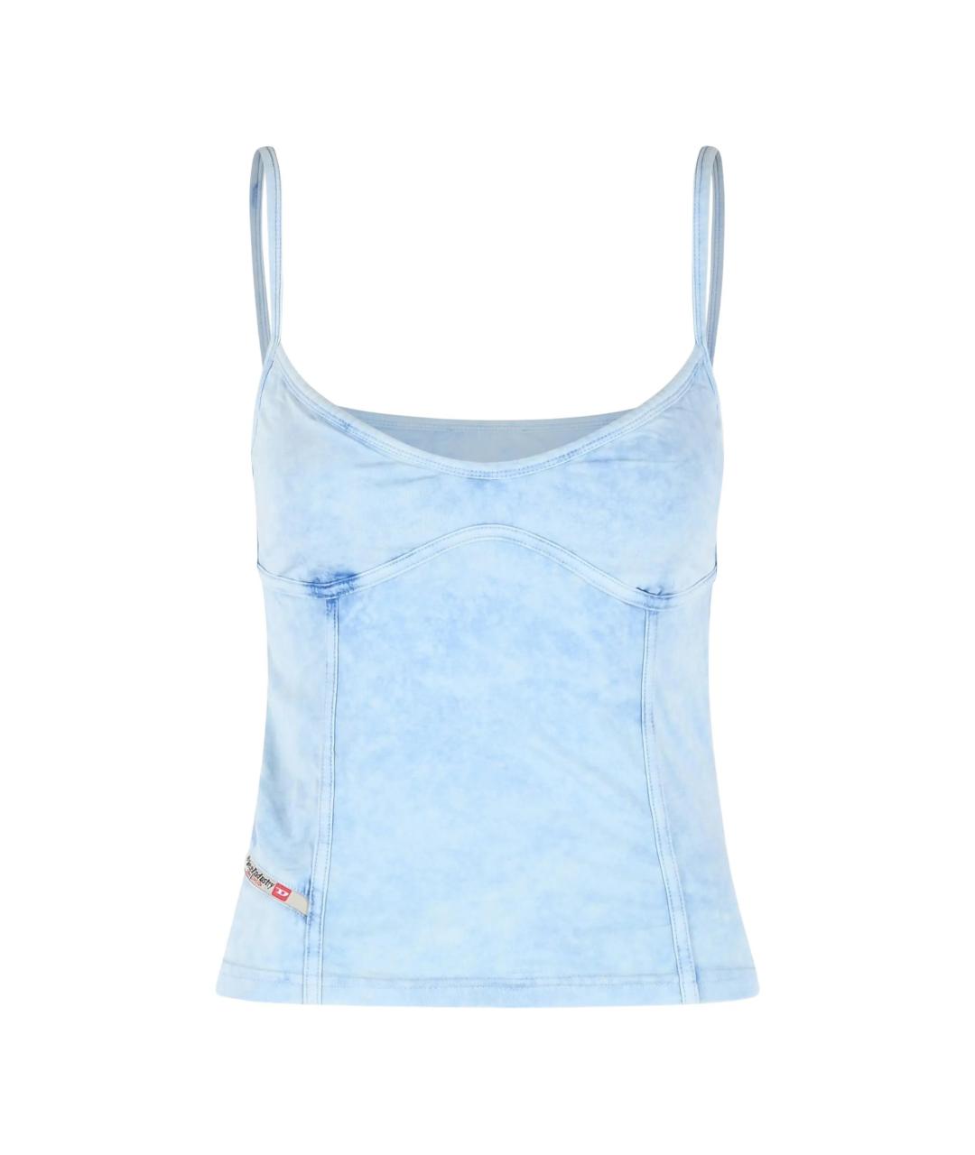 DIESEL Голубая хлопковая майка, фото 1