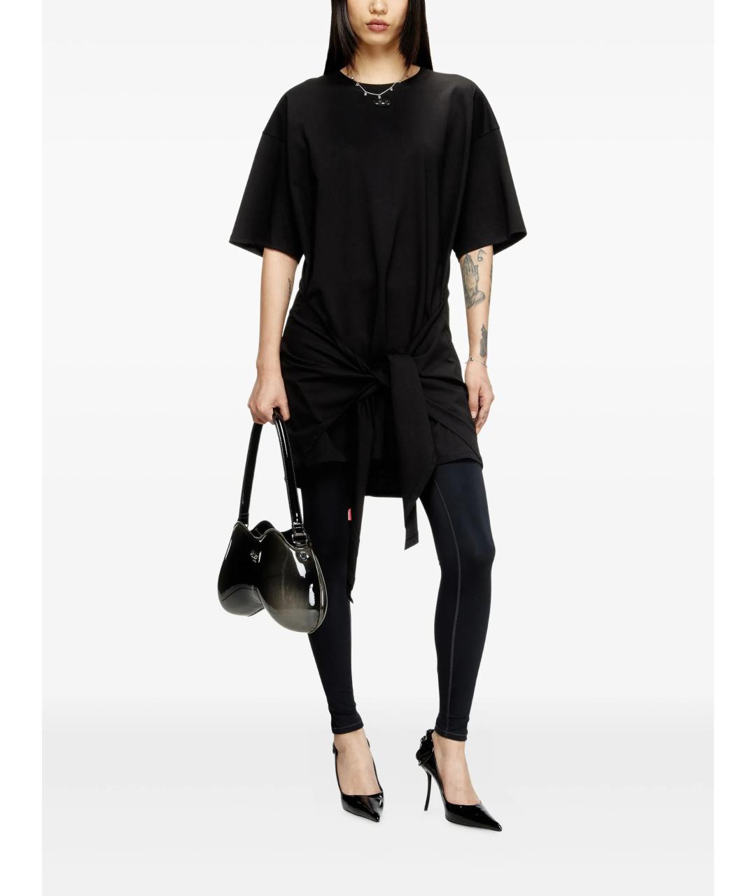 DIESEL Черное хлопковое платье, фото 2