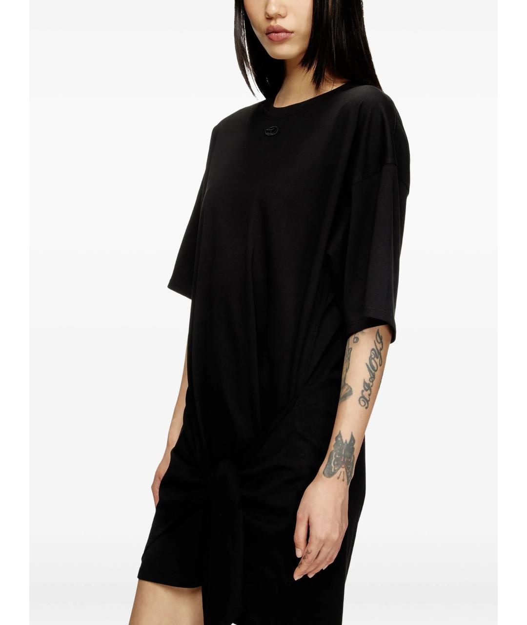 DIESEL Черное хлопковое платье, фото 5