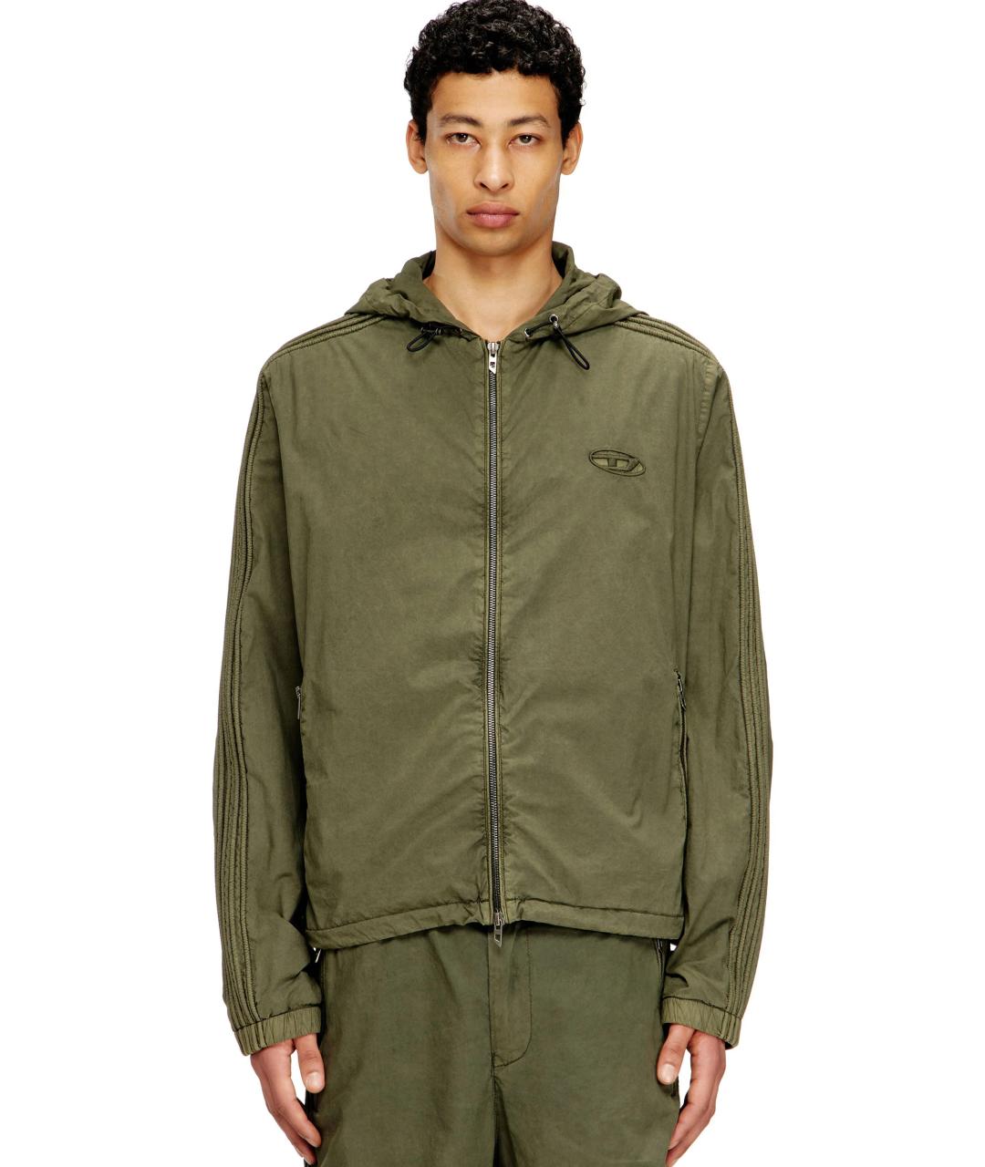 DIESEL Зеленая хлопковая куртка, фото 3