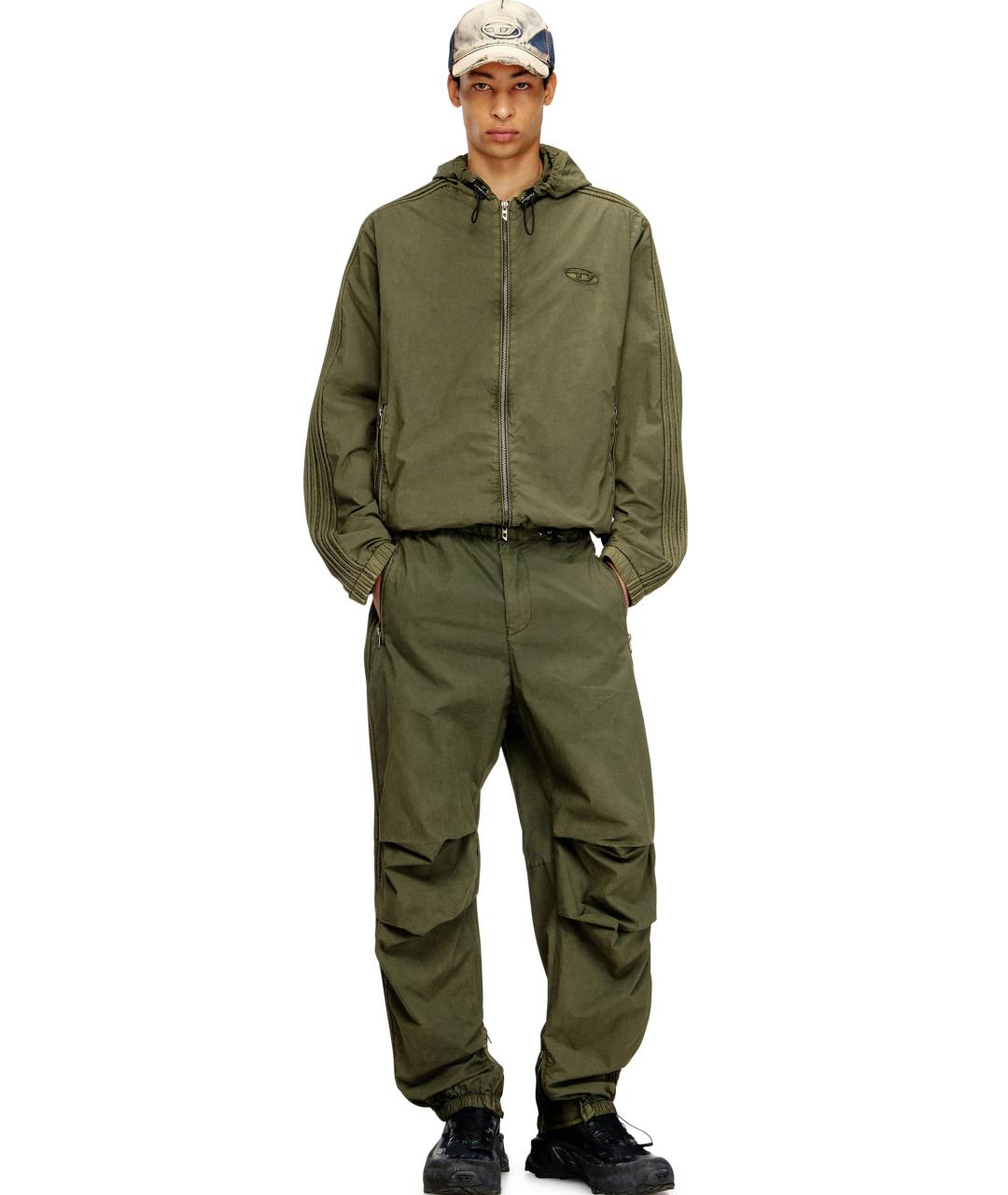 DIESEL Зеленая хлопковая куртка, фото 2