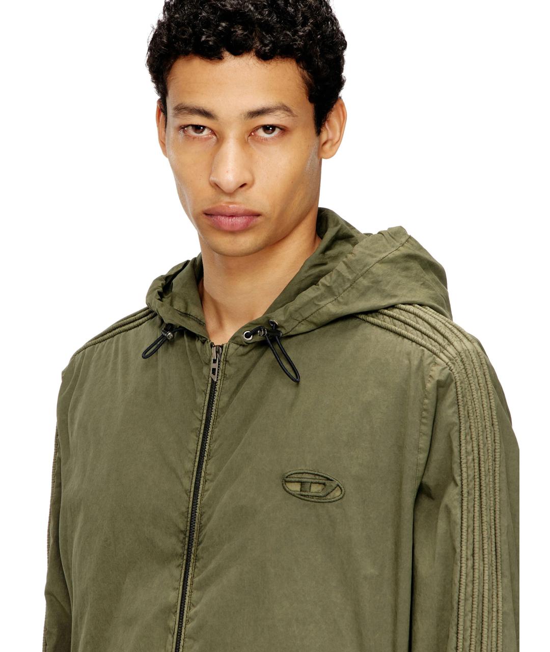 DIESEL Зеленая хлопковая куртка, фото 5