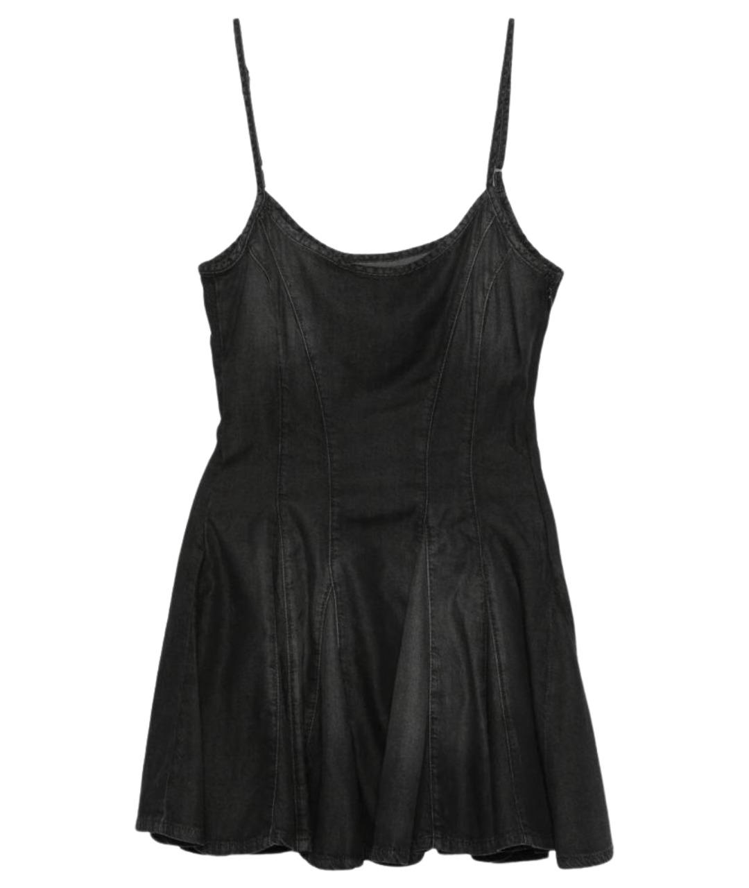 DIESEL Черное хлопковое повседневное платье, фото 1