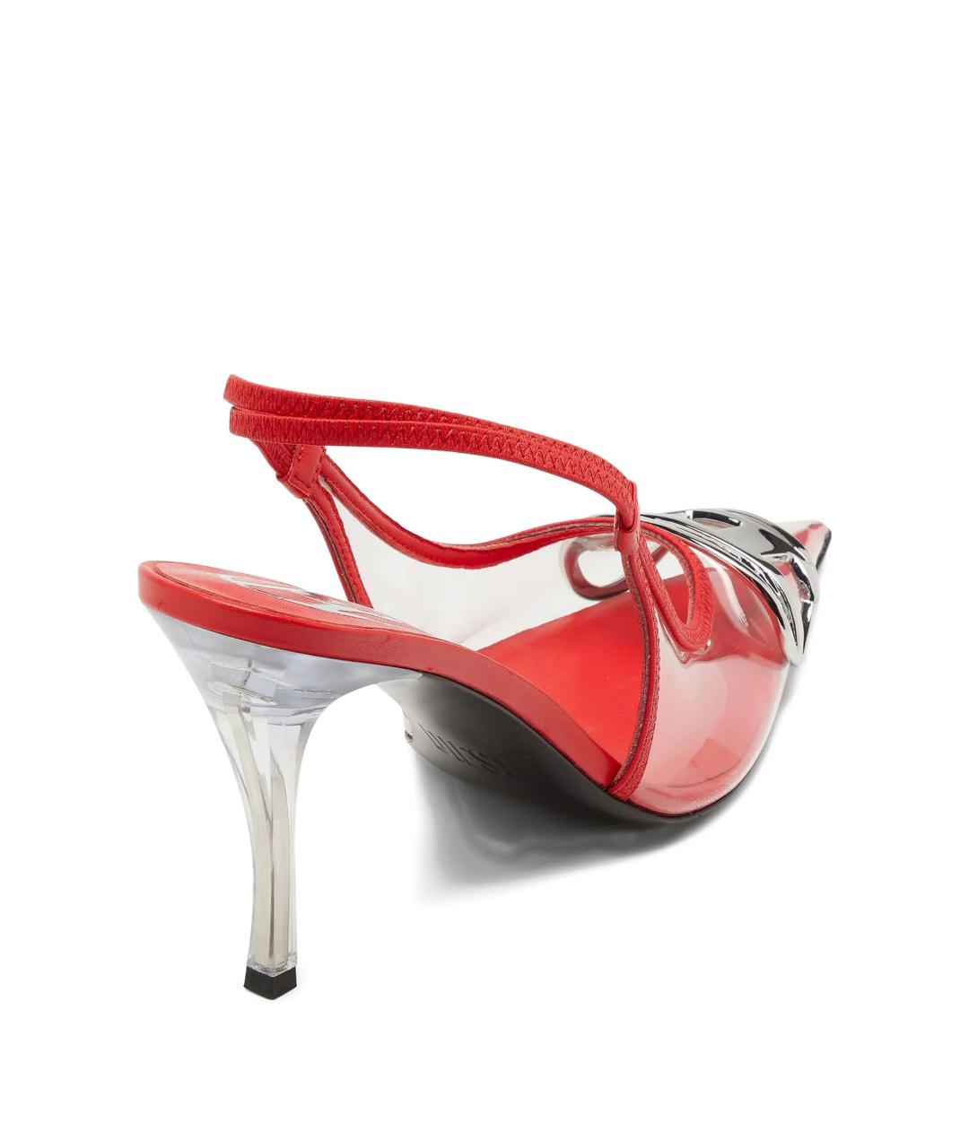 DIESEL Красные синтетические туфли, фото 5