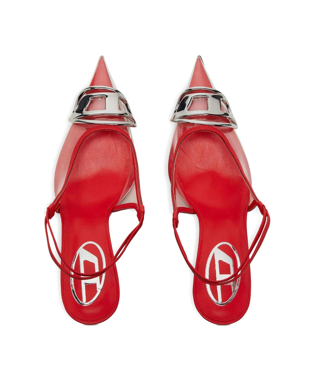 DIESEL Красные синтетические туфли, фото 3