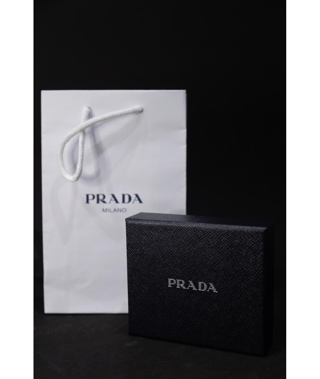 PRADA Серый кожаный кошелек, фото 5