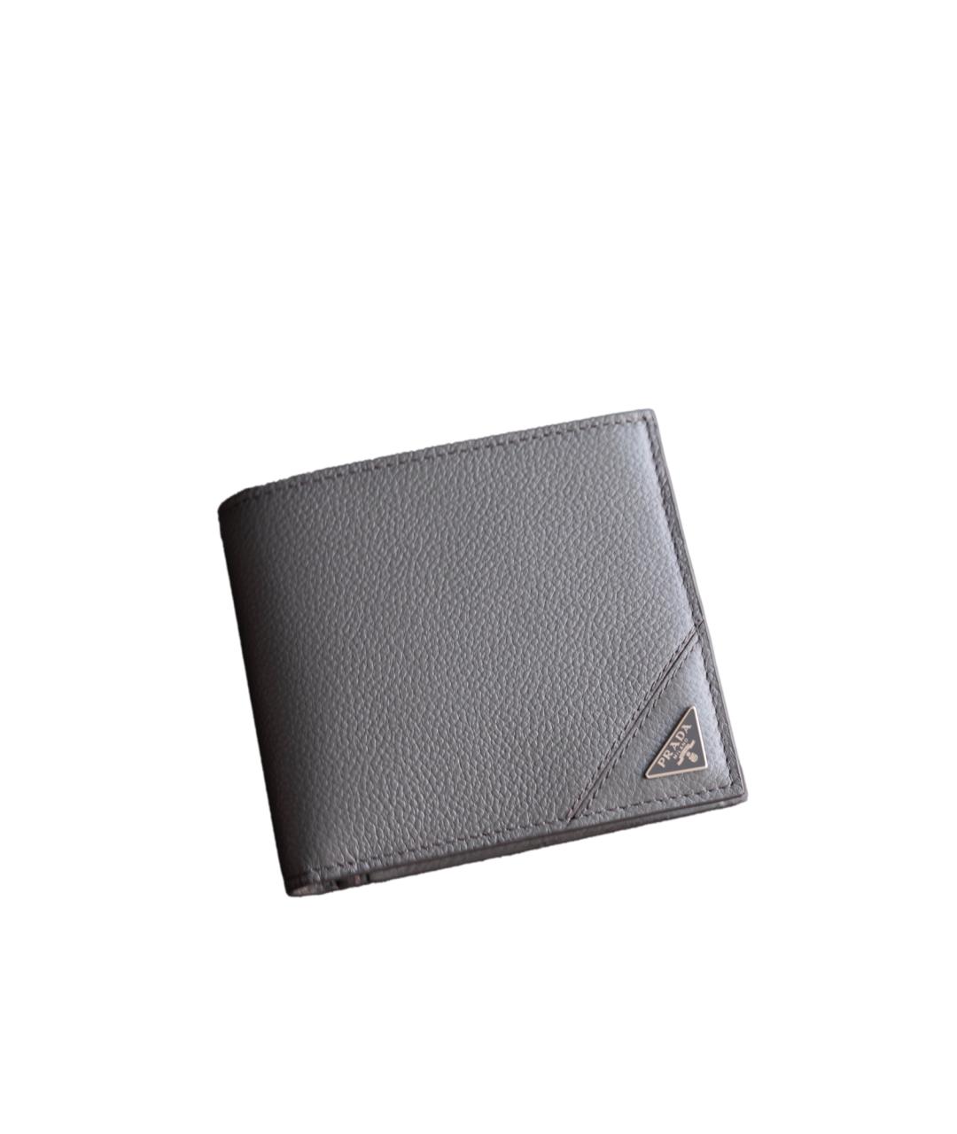 PRADA Серый кожаный кошелек, фото 1