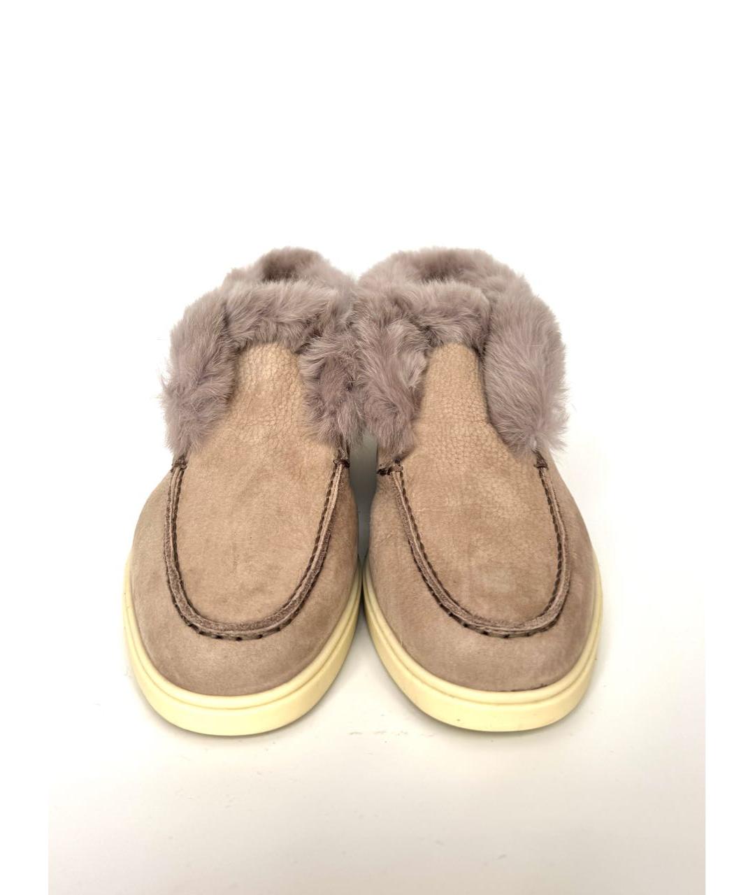 SANTONI Бежевые кожаные ботинки, фото 2