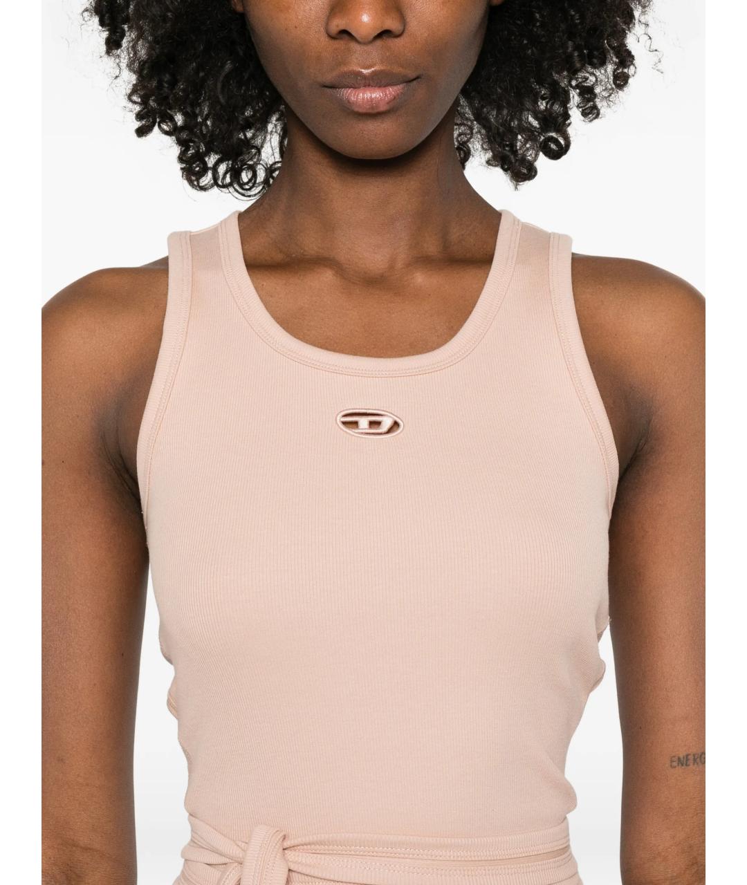 DIESEL Розовая хлопковая майка, фото 5