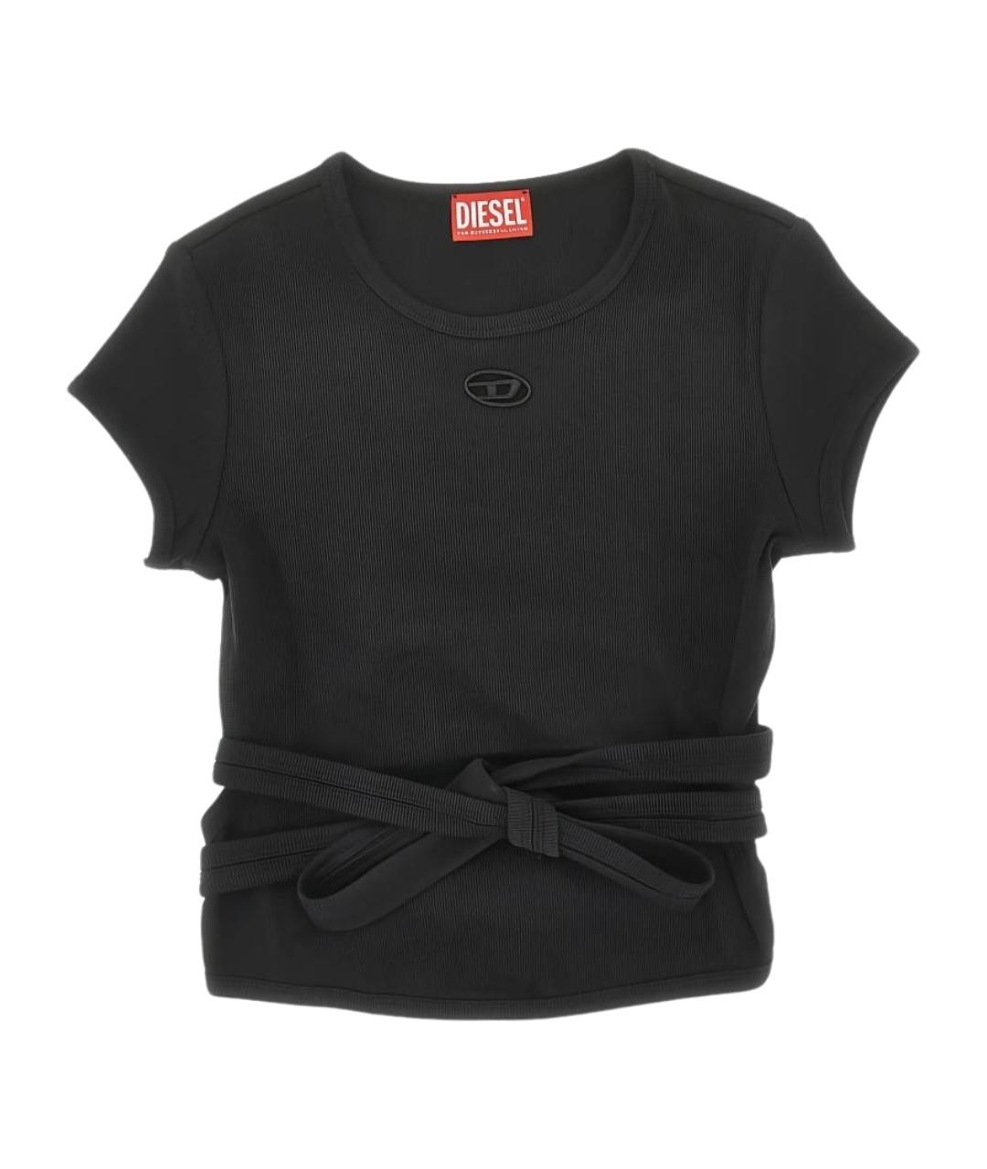 DIESEL Черная хлопковая футболка, фото 1