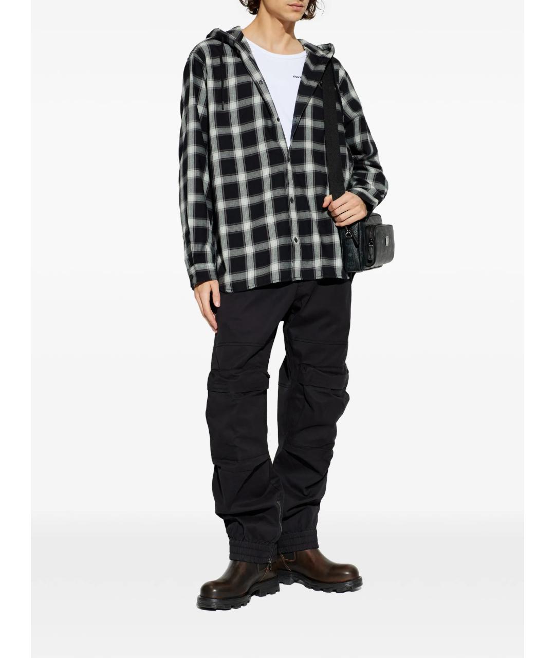 DIESEL Черная хлопковая кэжуал рубашка, фото 2