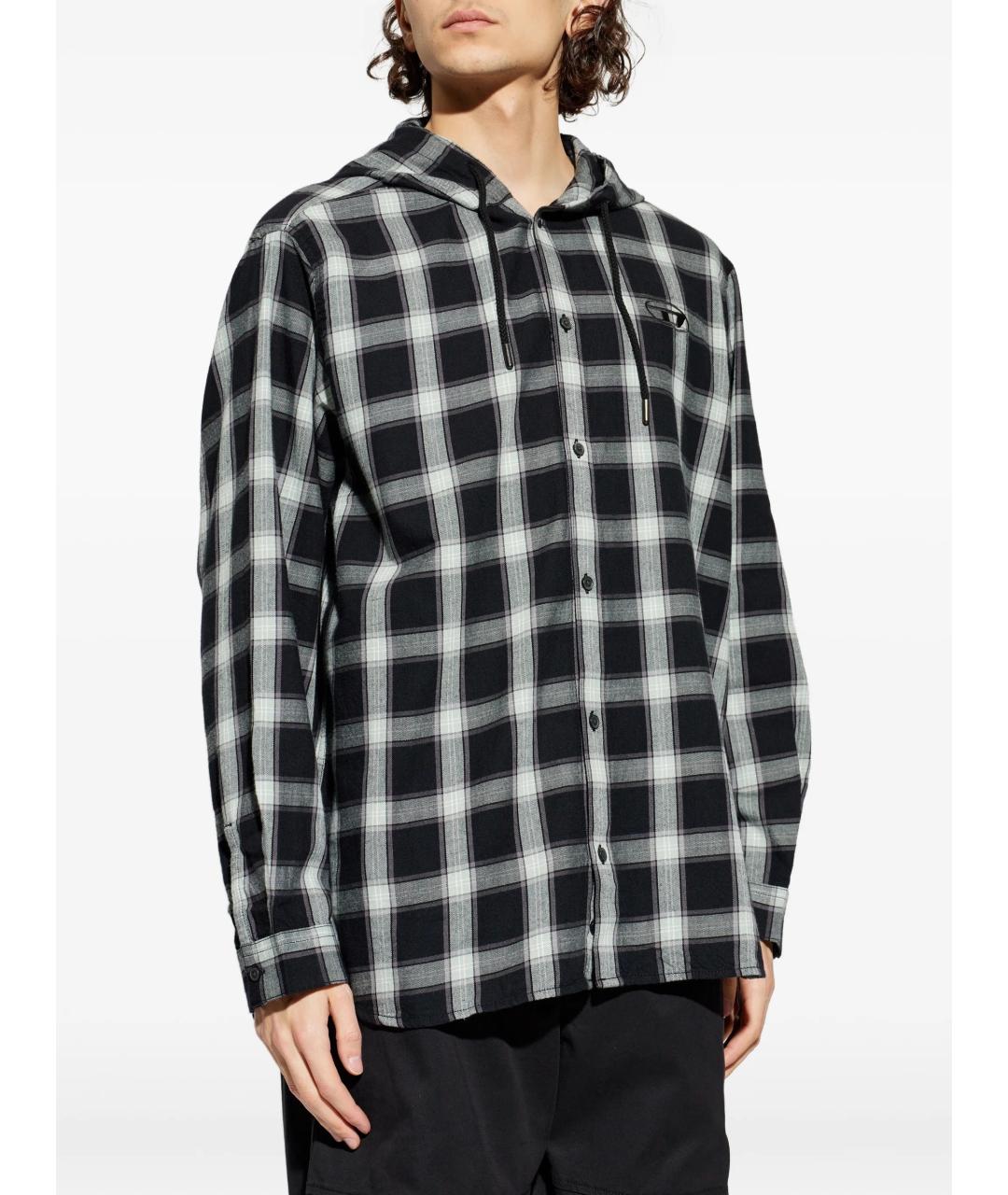 DIESEL Черная хлопковая кэжуал рубашка, фото 3