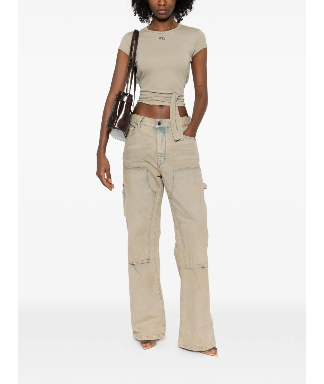 DIESEL Зеленая хлопковая футболка, фото 2