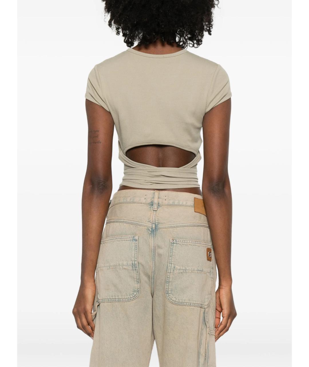 DIESEL Зеленая хлопковая футболка, фото 4