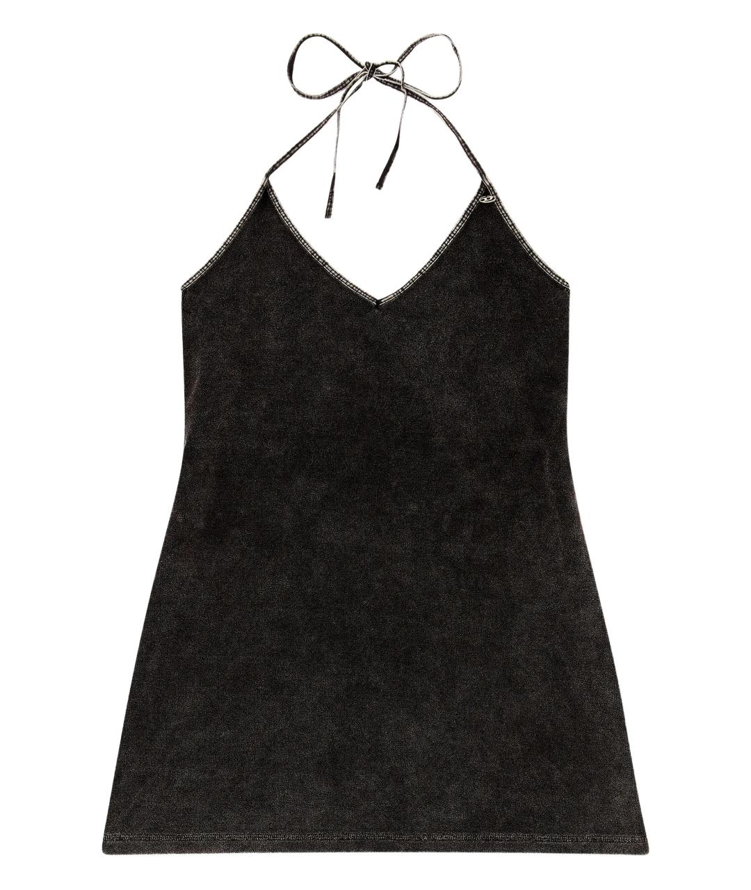 DIESEL Черное хлопковое платье, фото 1