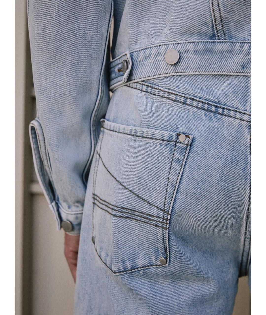 entire studios Голубые хлопковые прямые джинсы, фото 7