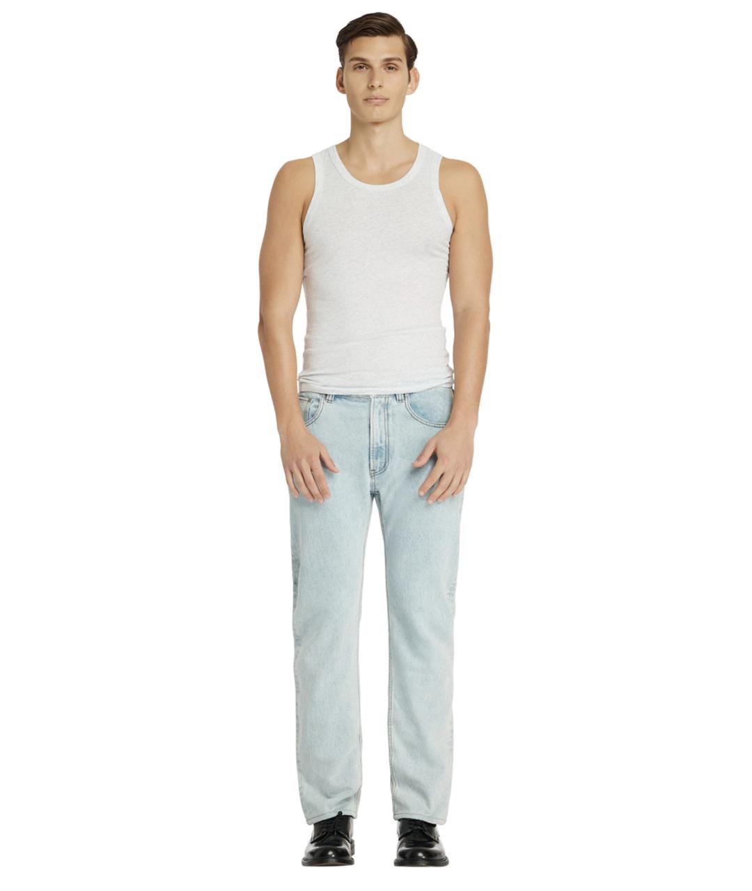 entire studios Голубые хлопковые прямые джинсы, фото 3