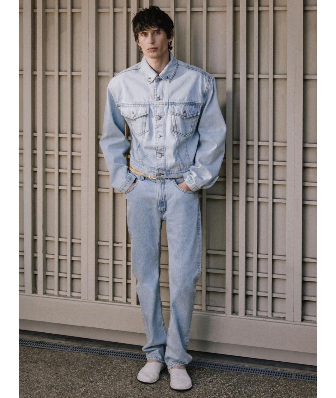 entire studios Голубые хлопковые прямые джинсы, фото 6