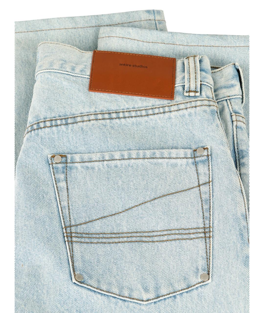 entire studios Голубые хлопковые прямые джинсы, фото 5