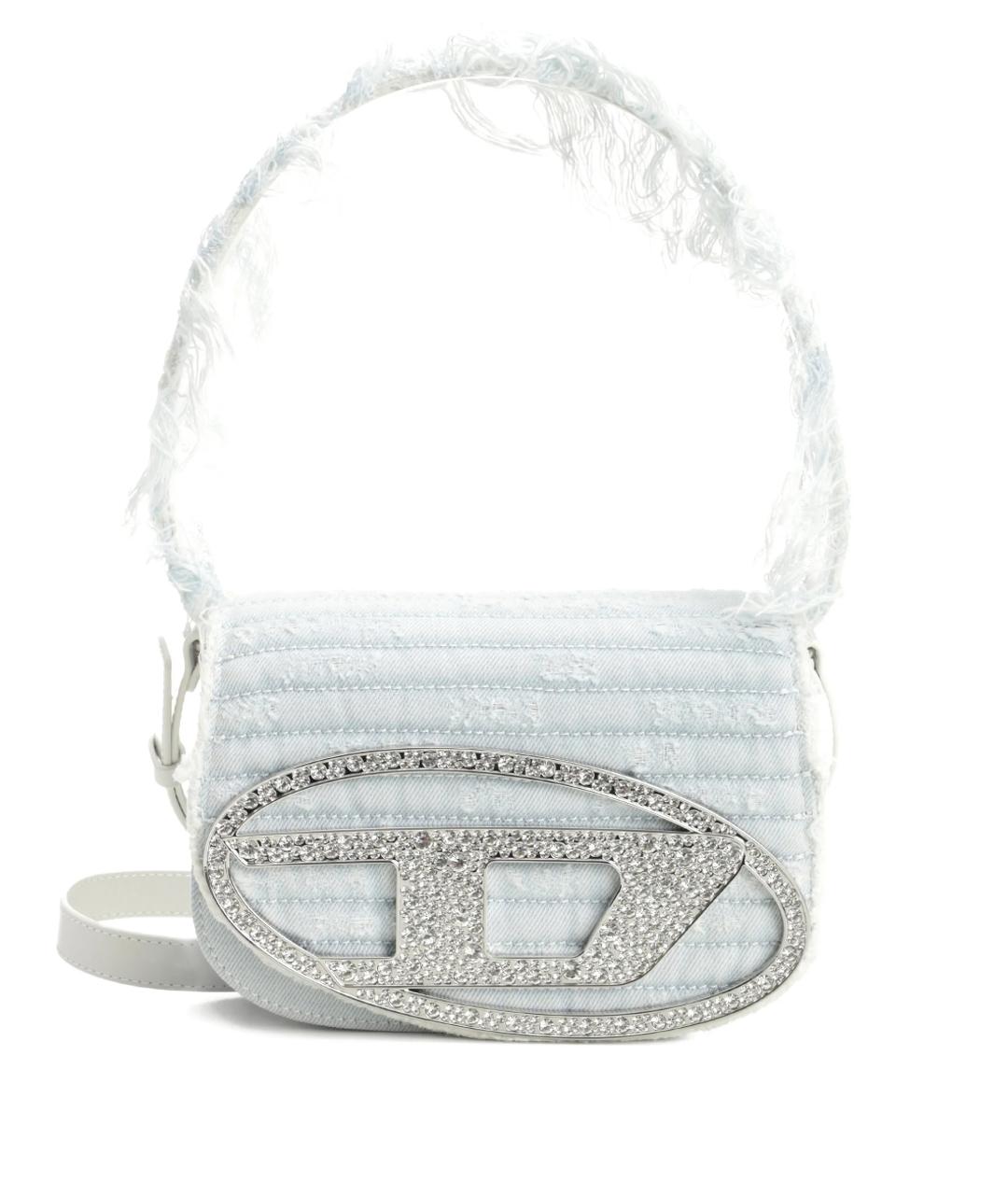 DIESEL Голубая тканевая сумка через плечо, фото 1