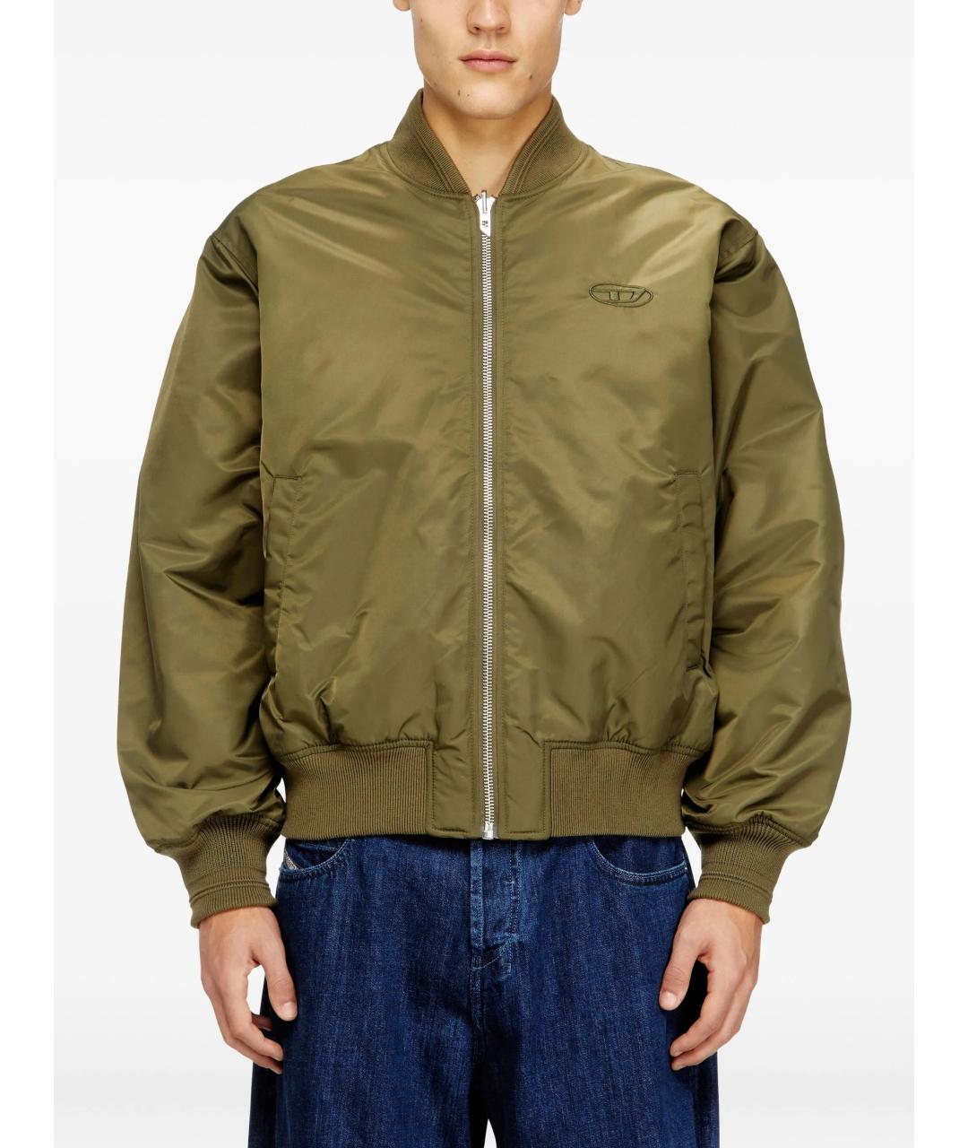 DIESEL Зеленая полиамидовая куртка, фото 3